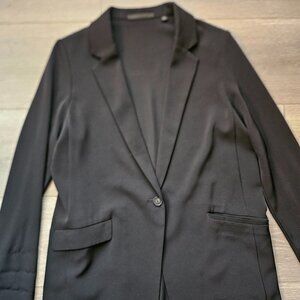 Uniqlo Black Women's oversized flowy blazer jacket size xs